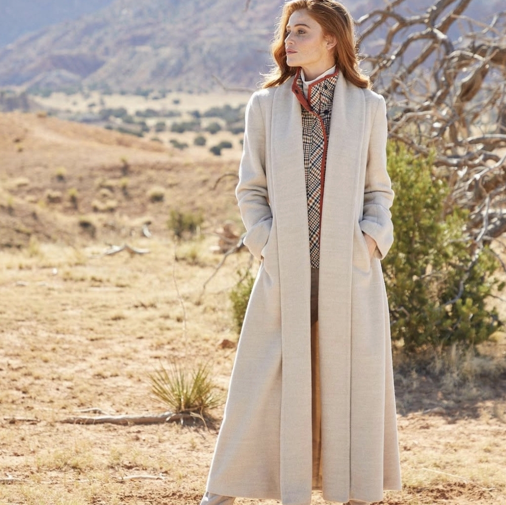 PERUVIAN CONNECTION Decades Coat in Tan
